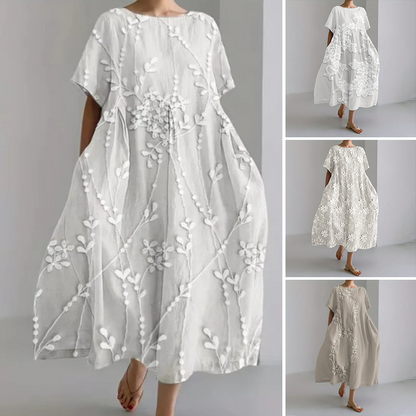 ✨100% lenvászon kényelmes maxi ruha