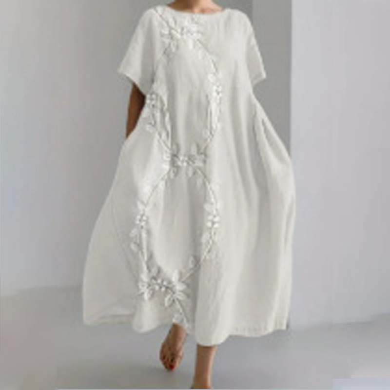 ✨100% lenvászon kényelmes maxi ruha