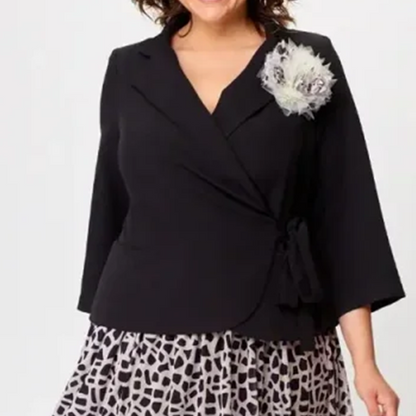 Női szett: virágmintás kabát és szoknya