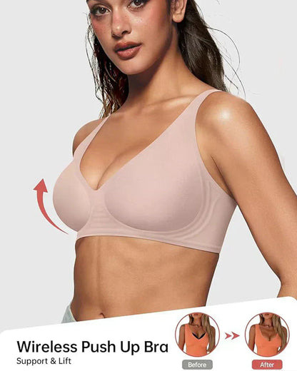 💜Jelly Wireless Női Kényelmes, Merevítő nélküli Melltartók Push Up Melltartók Varrás nélküli Pólók Melltartók Mély V Kivágású Mindennapi Melltartók