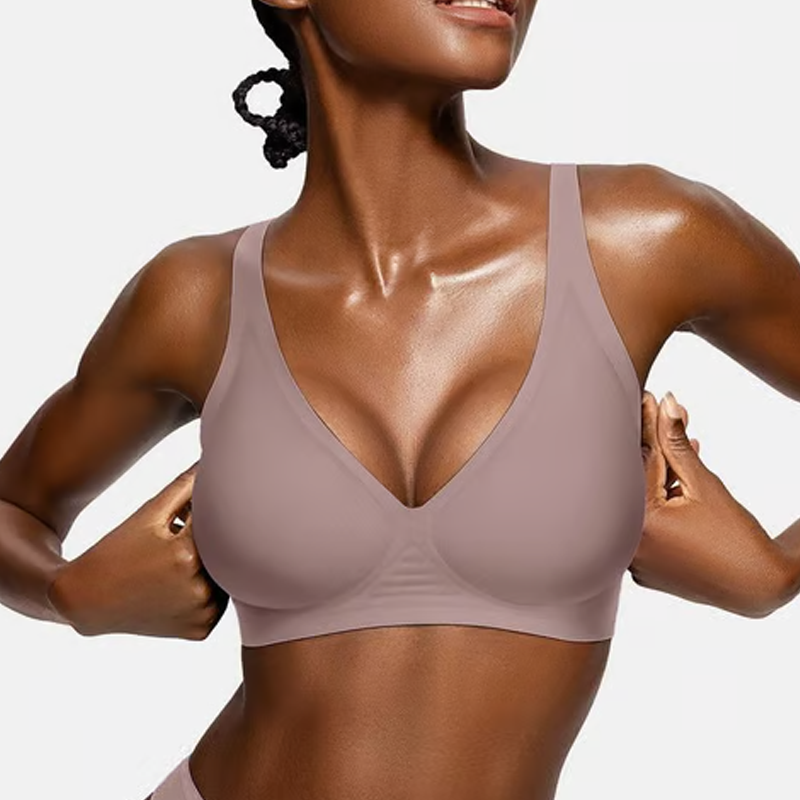 💜Jelly Wireless Női Kényelmes, Merevítő nélküli Melltartók Push Up Melltartók Varrás nélküli Pólók Melltartók Mély V Kivágású Mindennapi Melltartók