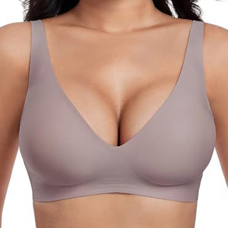💜Jelly Wireless Női Kényelmes, Merevítő nélküli Melltartók Push Up Melltartók Varrás nélküli Pólók Melltartók Mély V Kivágású Mindennapi Melltartók