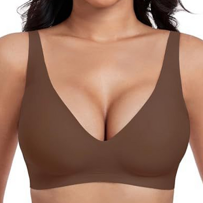 💜Jelly Wireless Női Kényelmes, Merevítő nélküli Melltartók Push Up Melltartók Varrás nélküli Pólók Melltartók Mély V Kivágású Mindennapi Melltartók