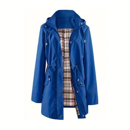 【S-4XL】🧥Hosszú kapucnis, derékban húzózsinórral ellátott, cipzáras széldzseki