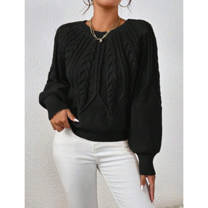 【S-XL】✨Őszi női alkalmi hosszú ujjú kötött pulóver