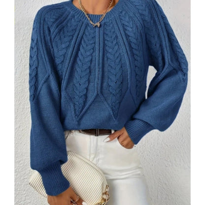 【S-XL】✨Őszi női alkalmi hosszú ujjú kötött pulóver