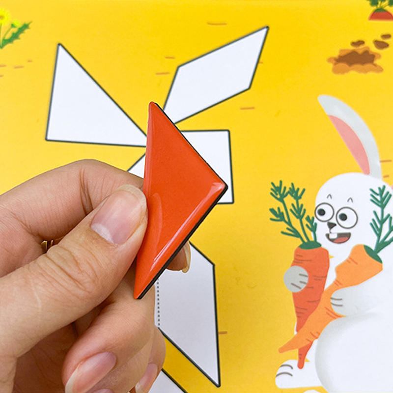 Mágneses utazó tangram puzzle gyerekeknek🎈