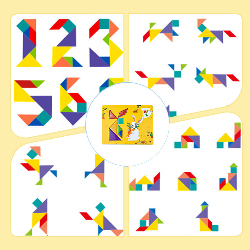 Mágneses utazó tangram puzzle gyerekeknek🎈