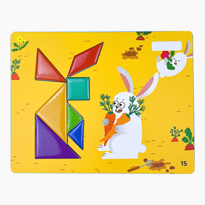 Mágneses utazó tangram puzzle gyerekeknek🎈