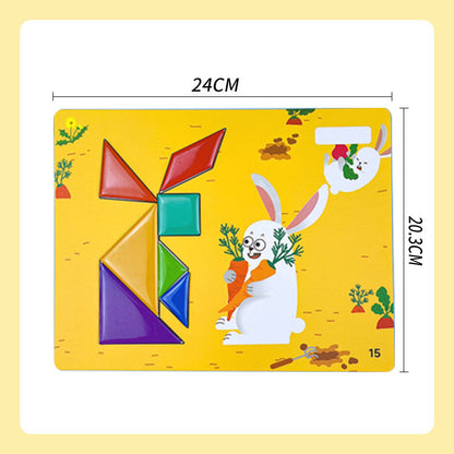 Mágneses utazó tangram puzzle gyerekeknek🎈