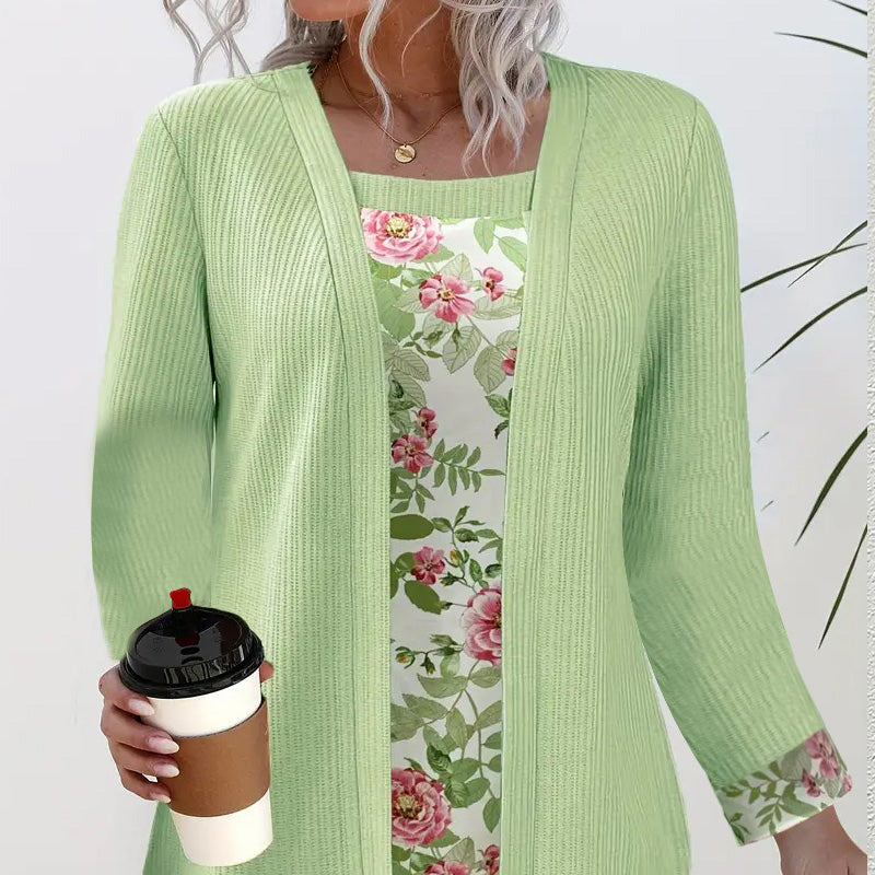 Női alkalmi divatos patchwork felső