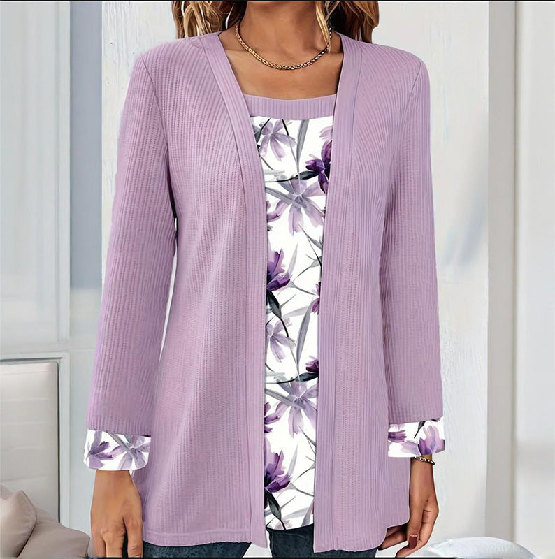 Női alkalmi divatos patchwork felső