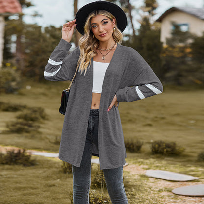 🔥 (S-2XL) 🌼 Női alkalmi hosszú ujjú kötött kardigán