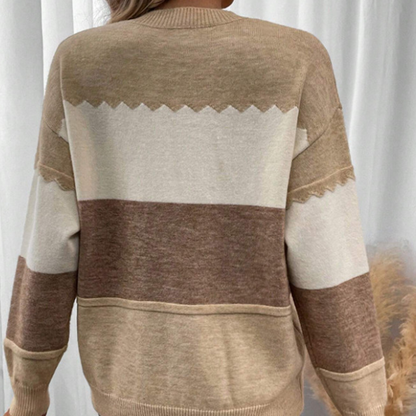 Női egyszínű hosszú ujjú pulóver