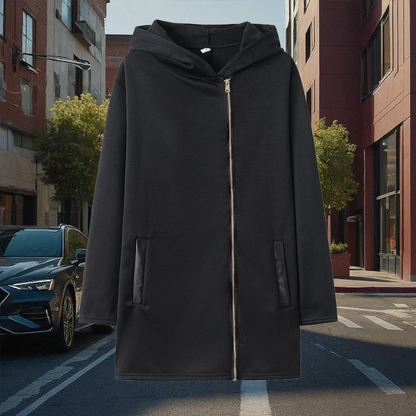 Női vastag kabát kapucnival