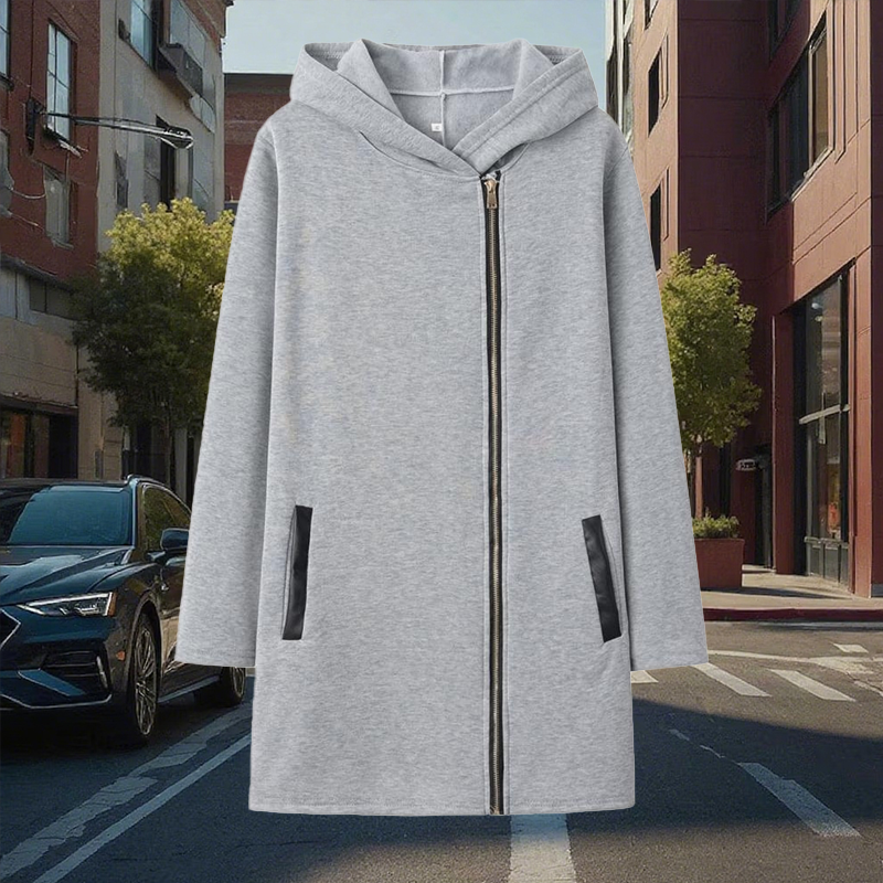 Női vastag kabát kapucnival