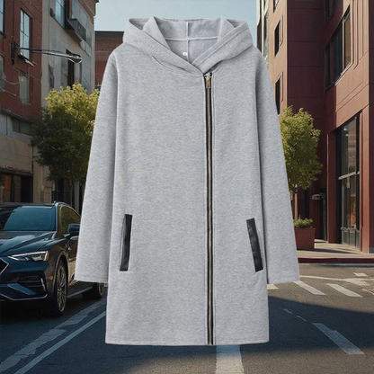 Női vastag kabát kapucnival