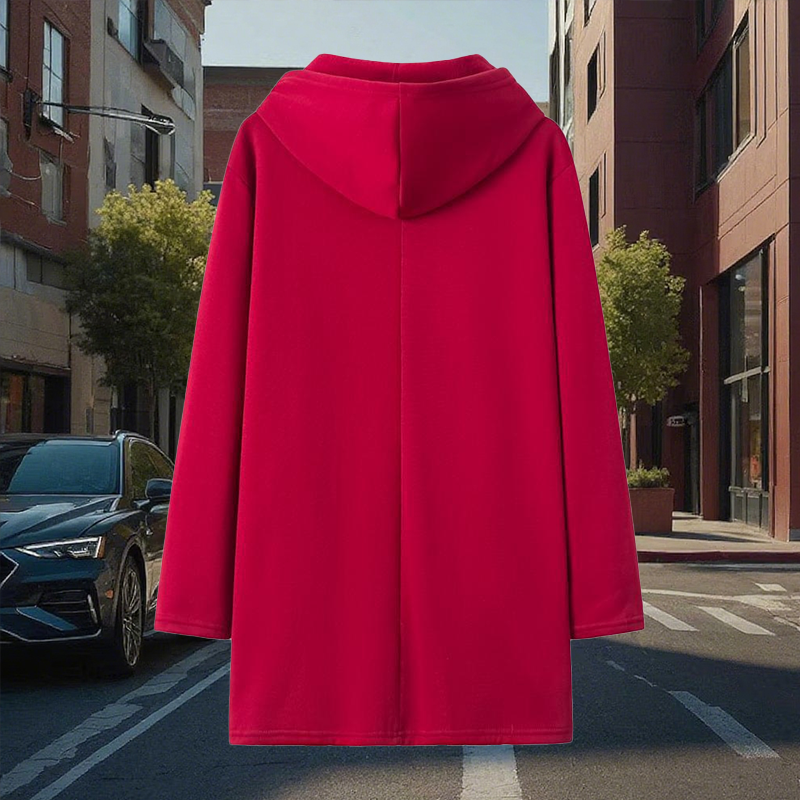 Női vastag kabát kapucnival