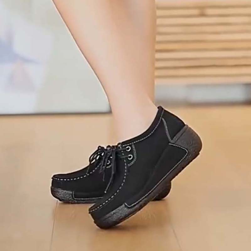 Női alkalmi magasított platformos csipkés loafer cipő