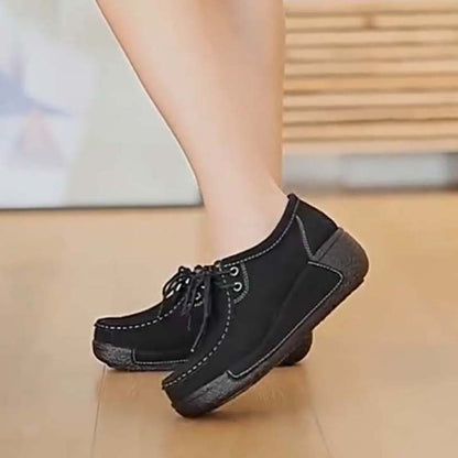 Női alkalmi magasított platformos csipkés loafer cipő