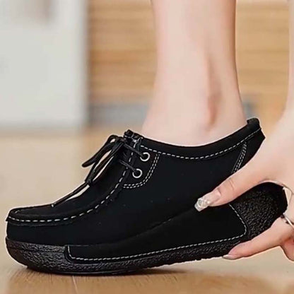 Női alkalmi magasított platformos csipkés loafer cipő