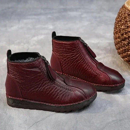 ❄️ Női Téli Meleg Cipzáras Bokacsizma 👢💕