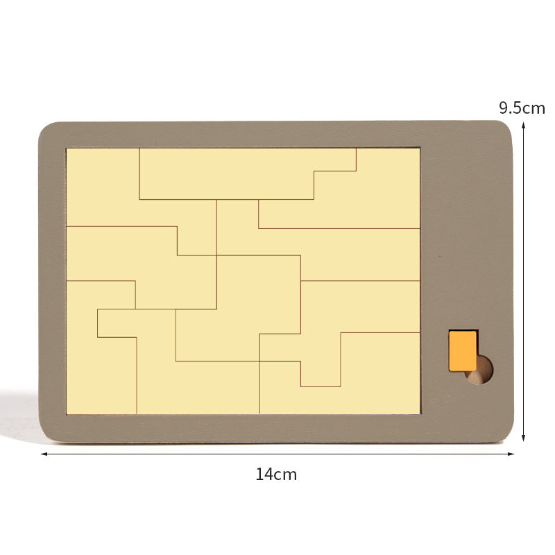 🧩Fa tangram táblás puzzle játék Montessori alakzat puzzle válogató játék Színes tangram oktatási mintás játék gyerekeknek🔺🔷