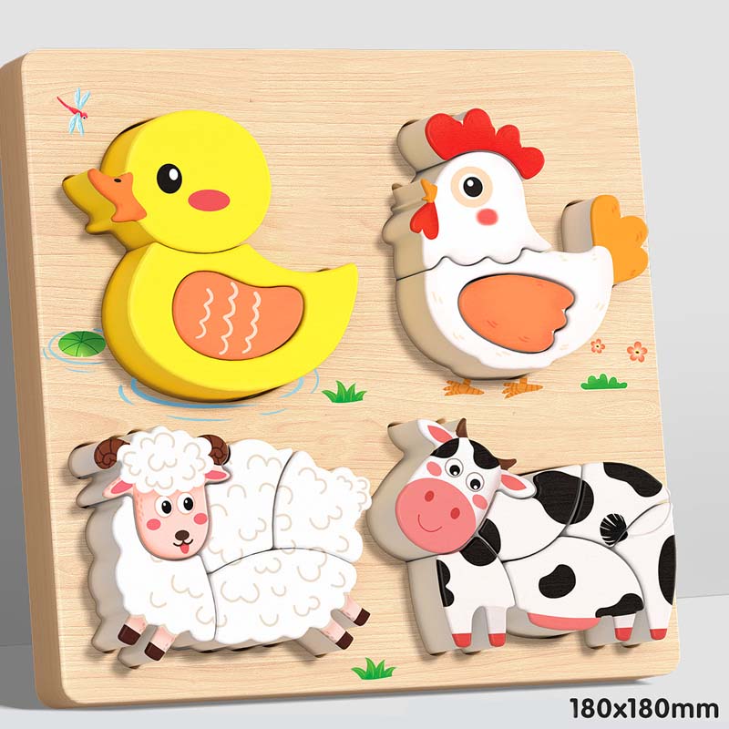 🔥Vásároljon 2 kap 2 ingyenes🦖Oktatási 3D fa puzzle