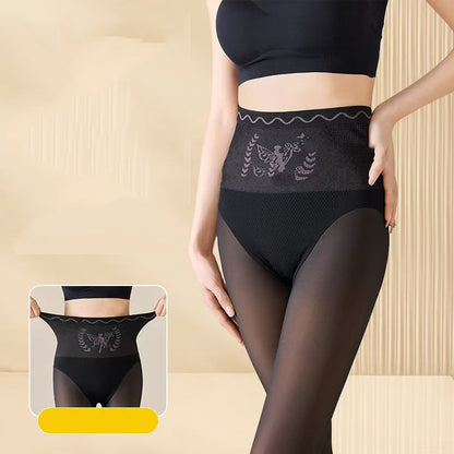 Extra vastag termo leggings csupasz lábakra | Természetes bőrérzet, robbanásálló | Magas derekú, varrásmentes, hasat formázó alapréteg