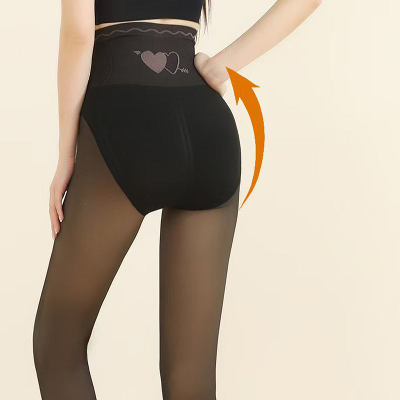 Extra vastag termo leggings csupasz lábakra | Természetes bőrérzet, robbanásálló | Magas derekú, varrásmentes, hasat formázó alapréteg