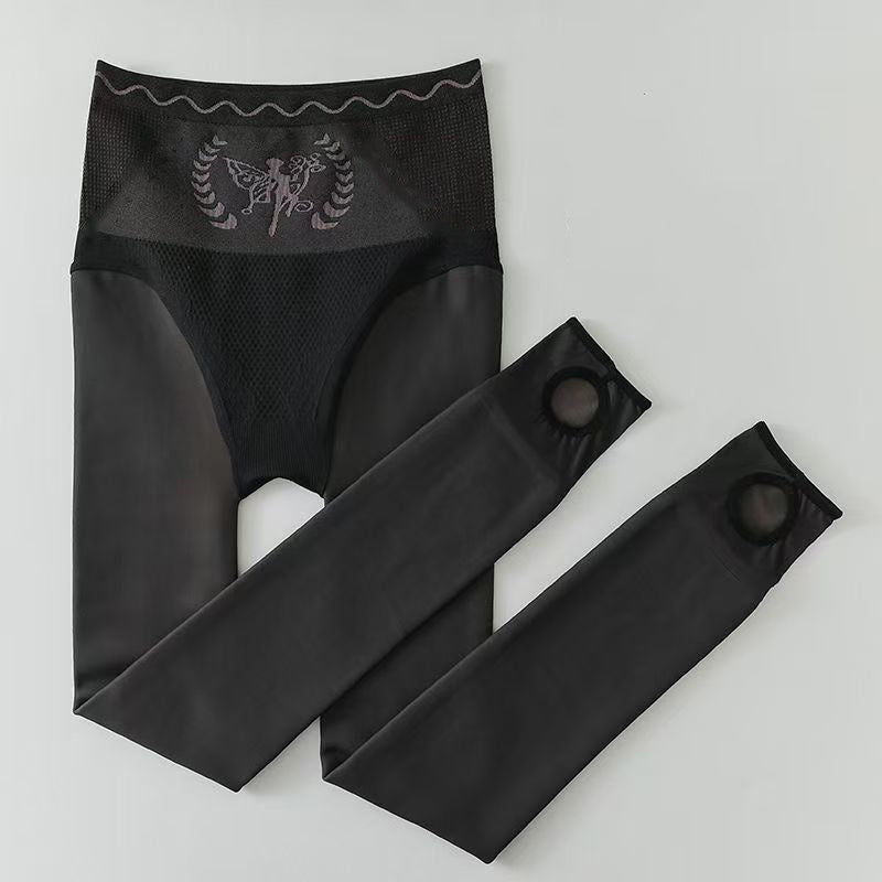 Extra vastag termo leggings csupasz lábakra | Természetes bőrérzet, robbanásálló | Magas derekú, varrásmentes, hasat formázó alapréteg