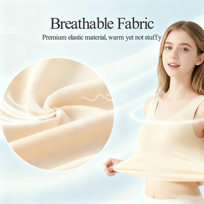 【Hármas funkció: melegítő, formázó és vállpárnás】 Téli, béléssel ellátott, melegítő melltartó póló Beépített, kivehető melltartó betétekkel és láthatatlan vállpárnákkal - Fitt formázás