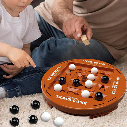 🧠 Oktató Pálya Logikai Társasjáték (16 sakkfigurával együtt) ♟️🧩