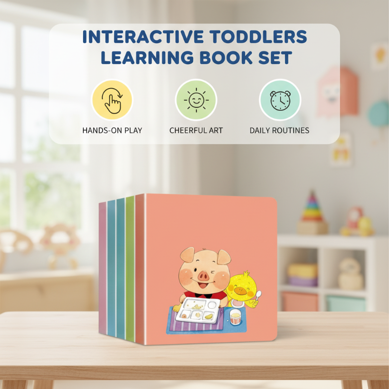 📚🧠【Fenntarthatod a babád kognitív potenciálját!】10 darabos interaktív könyvkészlet a koragyermekkori agyfejlesztéshez 👶💕