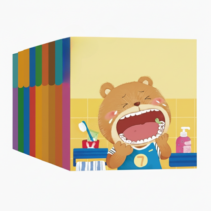 📚🧠【Fenntarthatod a babád kognitív potenciálját!】10 darabos interaktív könyvkészlet a koragyermekkori agyfejlesztéshez 👶💕