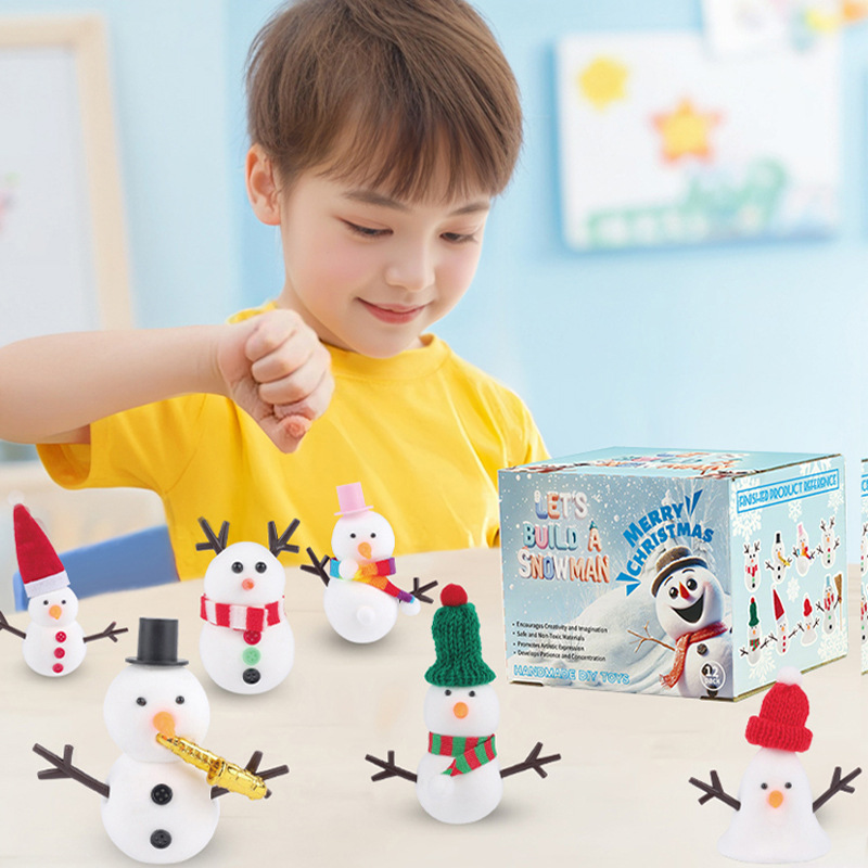☃️DIY karácsonyi hóember kézműves készletek gyerekeknek