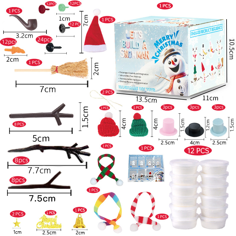 ☃️DIY karácsonyi hóember kézműves készletek gyerekeknek
