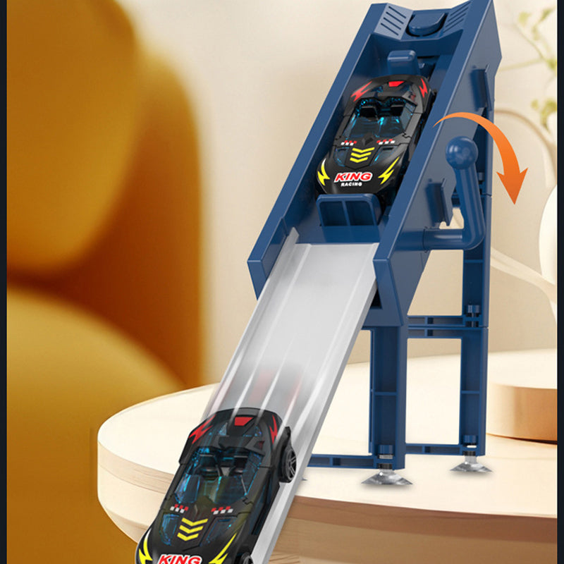 🏎️🏆nincs szükség elemre, csak tiszta sebességre! - ✨【Kettős játékautó-indító versenypálya szett gyerekeknek】✨