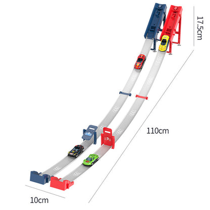 🏎️🏆nincs szükség elemre, csak tiszta sebességre! - ✨【Kettős játékautó-indító versenypálya szett gyerekeknek】✨