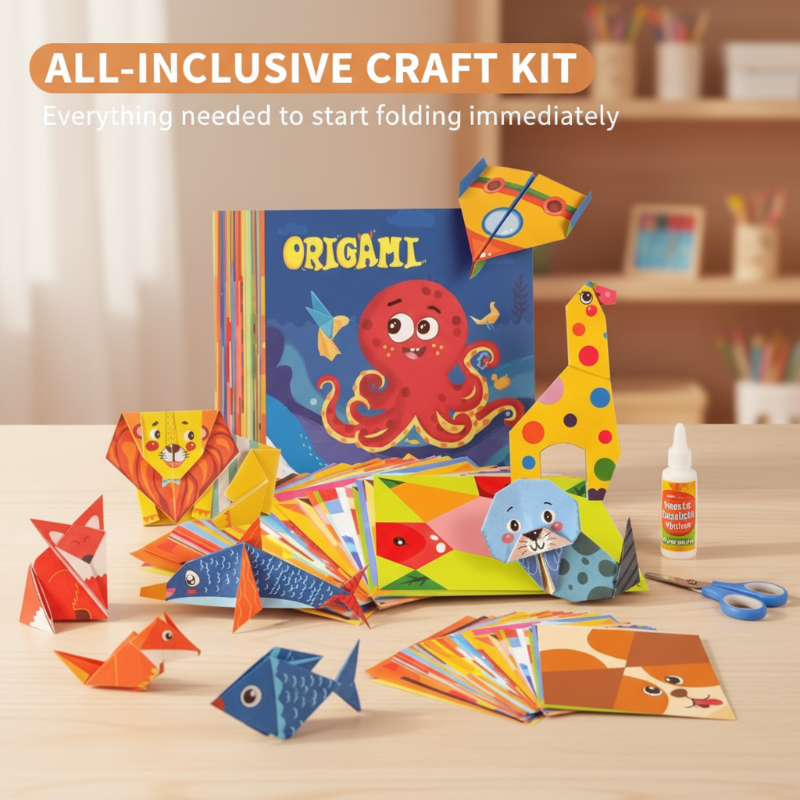 👶🧠 Gyermek oktatási DIY origami kézműves ✂️✨