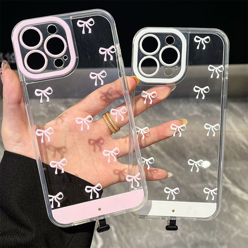 💥Népszerű termék✨📱Csillogó masnis mobiltelefon tok