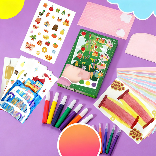👶🎨 DIY szivárványos kaparós művészet! 35 darabos gyermekkészlet – Egyszerű és szórakoztató minden korosztálynak! 🖌️🖼️