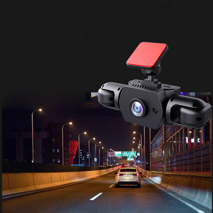 🔥 4-Lencsés 360°-os Autós Dash Kamera | Teljes Körű Biztonsági Felvétel, Éjjellátó + Hurokfelvétel 🚗📹