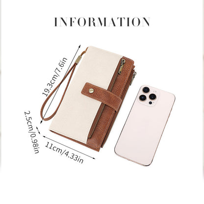 👛Retro stílusú, RFID-blokkolós, háromrészes női pénztárca
