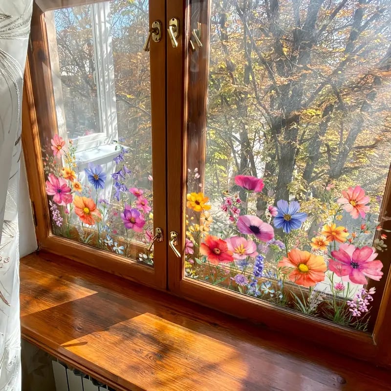 💐Színes virágcsokor ablakmatrica🖼️