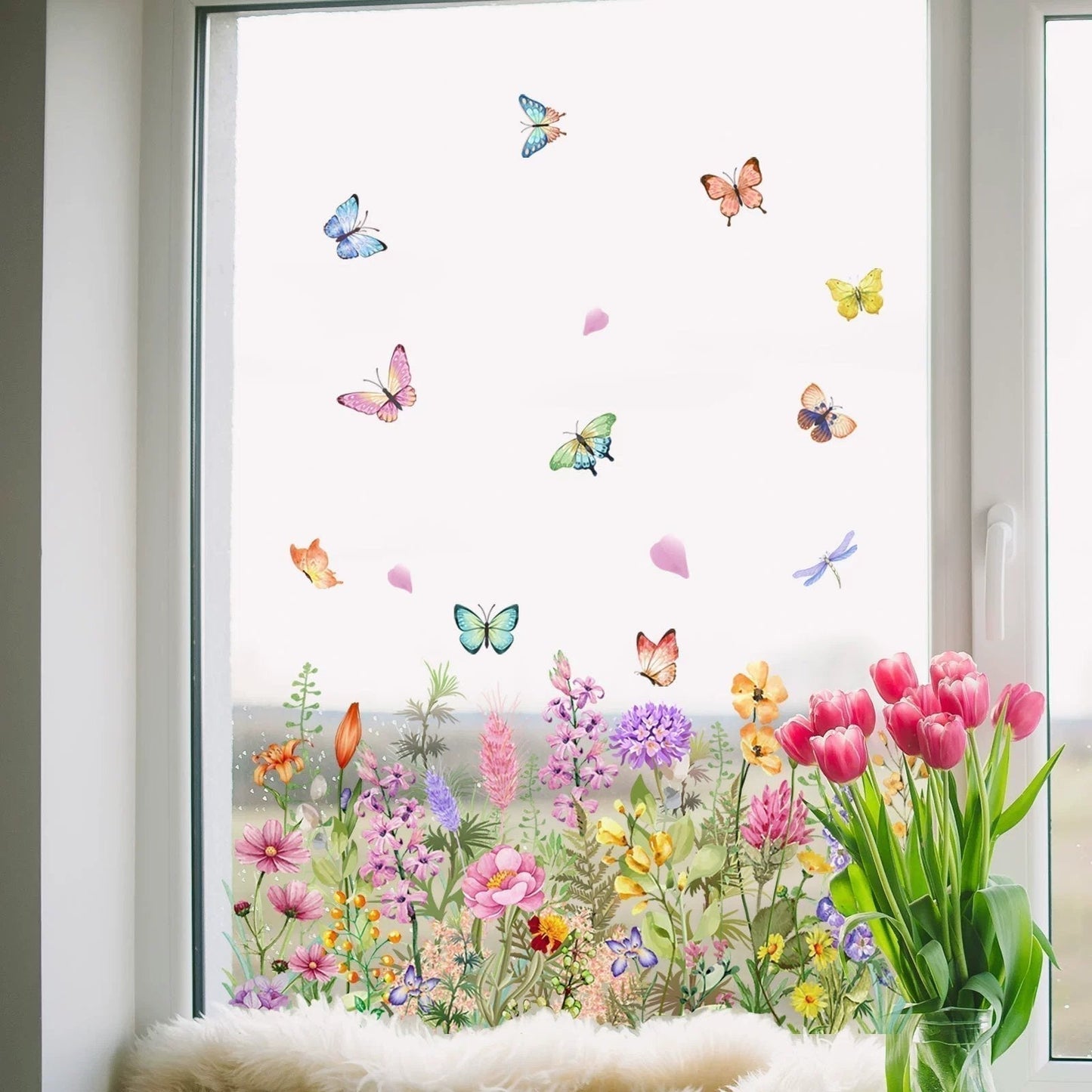 💐Színes virágcsokor ablakmatrica🖼️