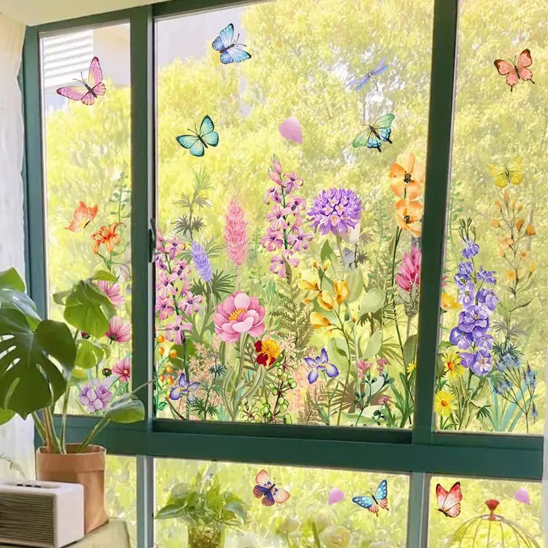 💐Színes virágcsokor ablakmatrica🖼️