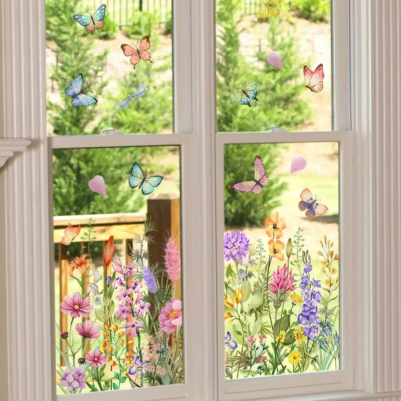 💐Színes virágcsokor ablakmatrica🖼️