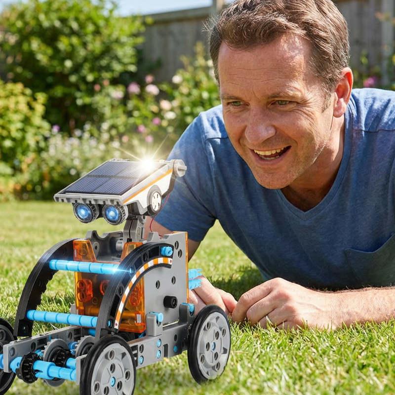 DIY napenergiával működő űrbéli robot játék