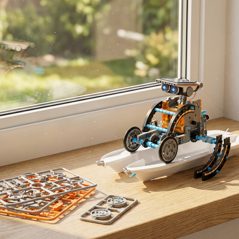DIY napenergiával működő űrbéli robot játék
